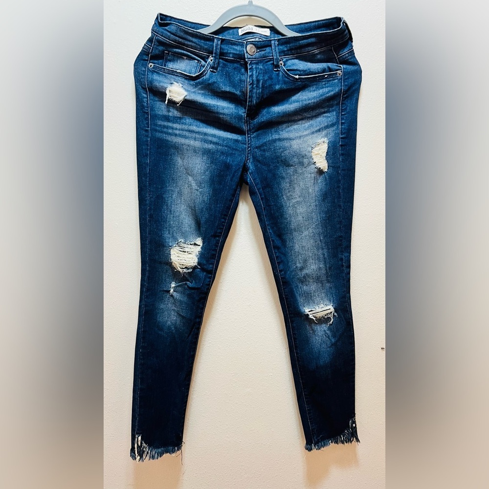 Mudd Blue Skinny Jeans with Distressed Detailing